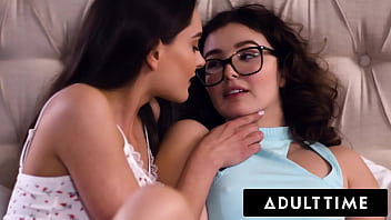 Teen Leana Lovings indulges in lesbian scissoring with her PAWG roommate after getting caught watching porn